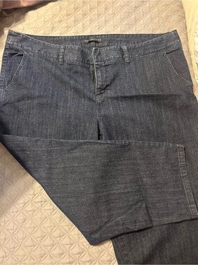 Apostrophe Women's Ankle-Length Straight Leg Jeans in Dark Blue